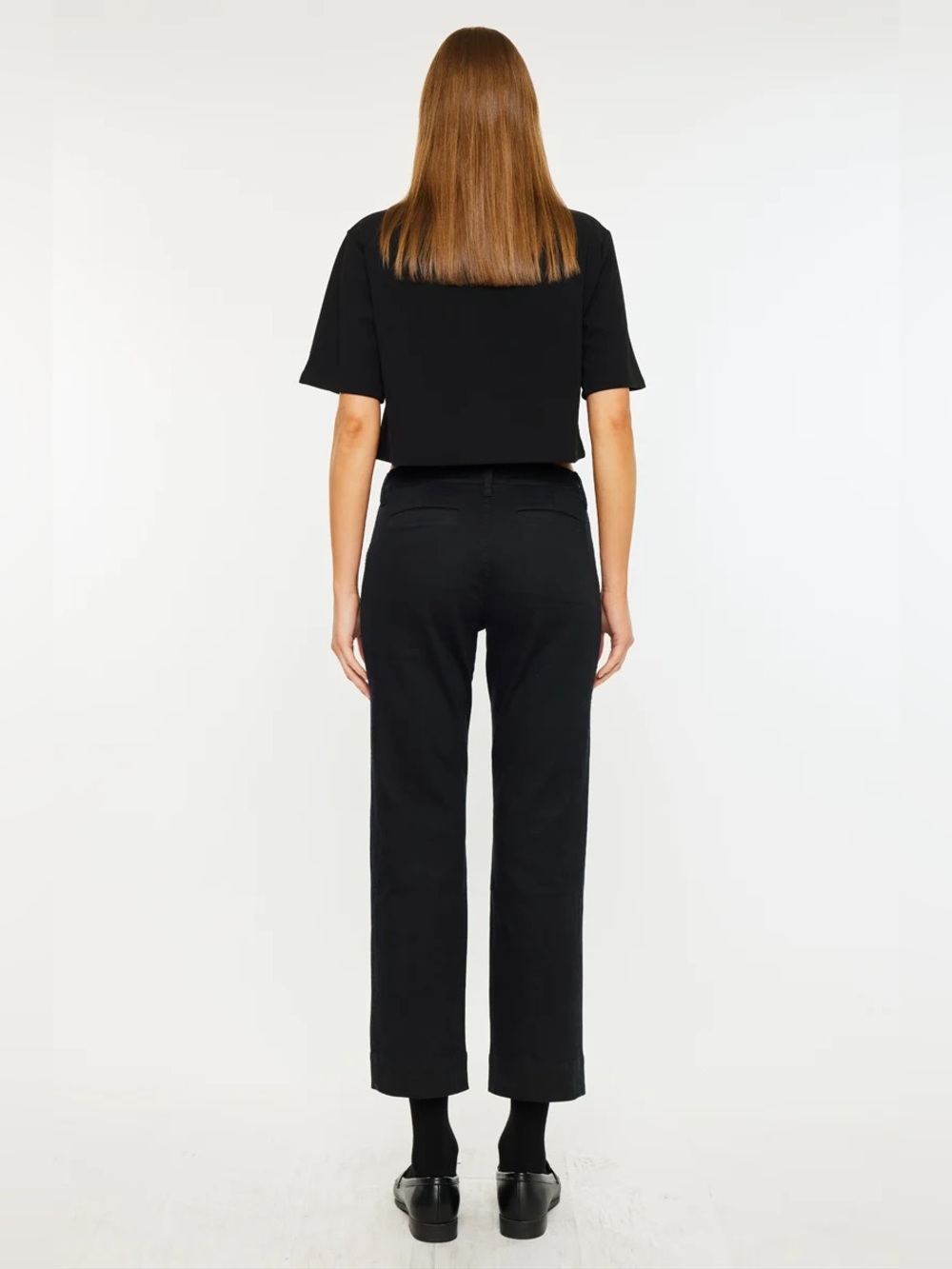 Kancan Julia Mid Rise Straight Black Pants NWT 5/26 Cropped Chino Work - Picture 4 of 14
